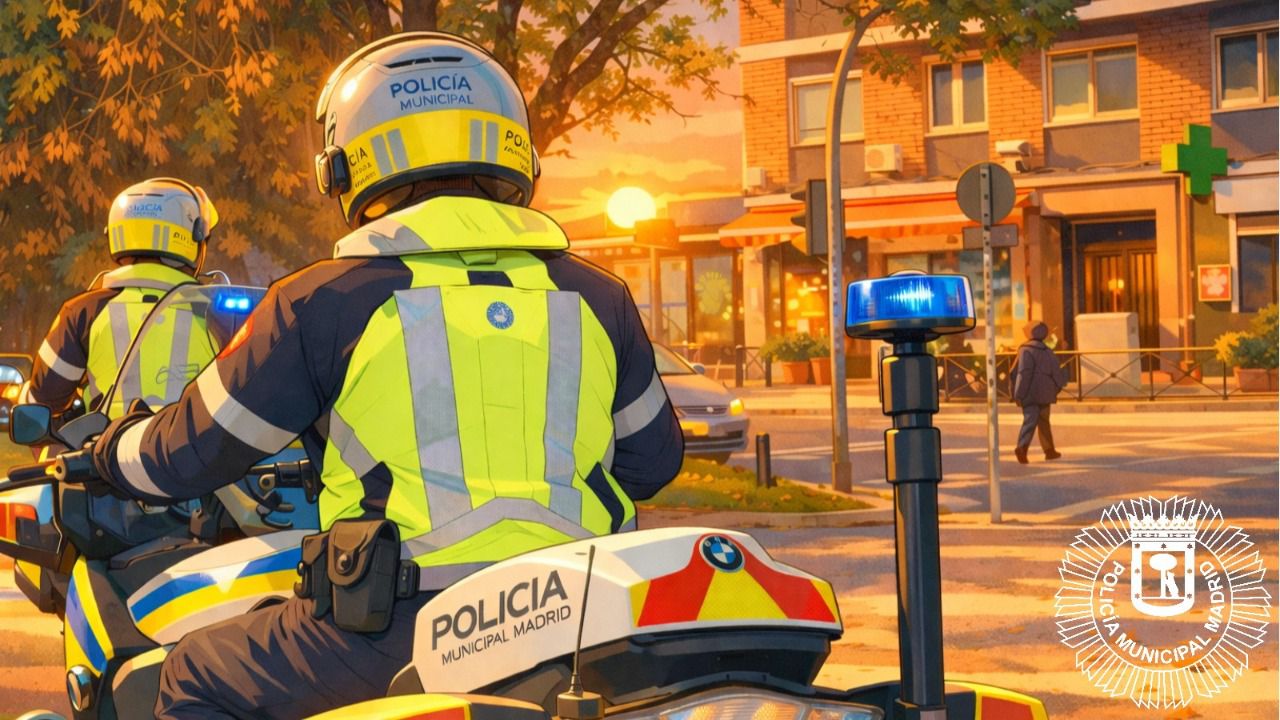 Dos agentes de la Policía Municipal patrullando (Foto: Policía Municipal de Madrid)