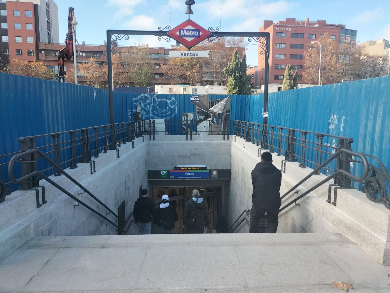 Acceso a la estación de metro de Ventas (Foto: Comunidad de Madrid)
