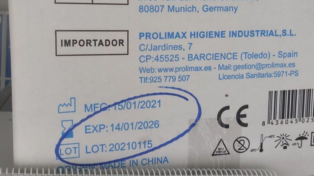 Mascarilla caducada desde el pasdo 14 de enero