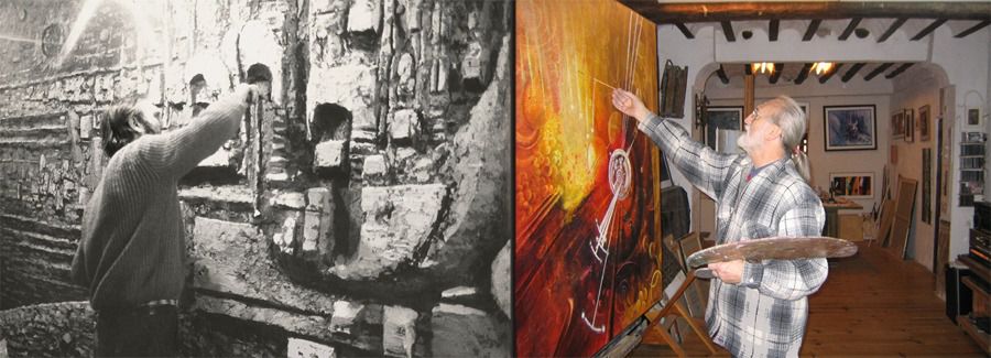 El artista en los 70 y ahora (Foto: E.G. Santibáñez)