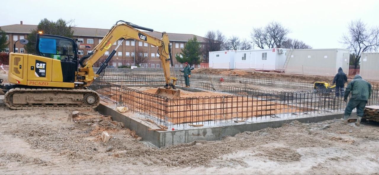 Construcción del futuro parque de bomberos en Villarejo de Salvanés (Foto: Comunidad de Madrid)