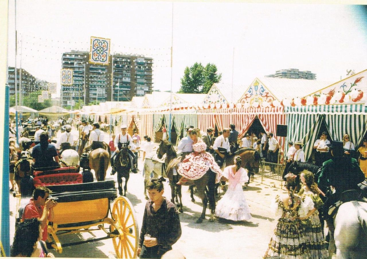 Imagen antigua de la feria de abril en Madrid