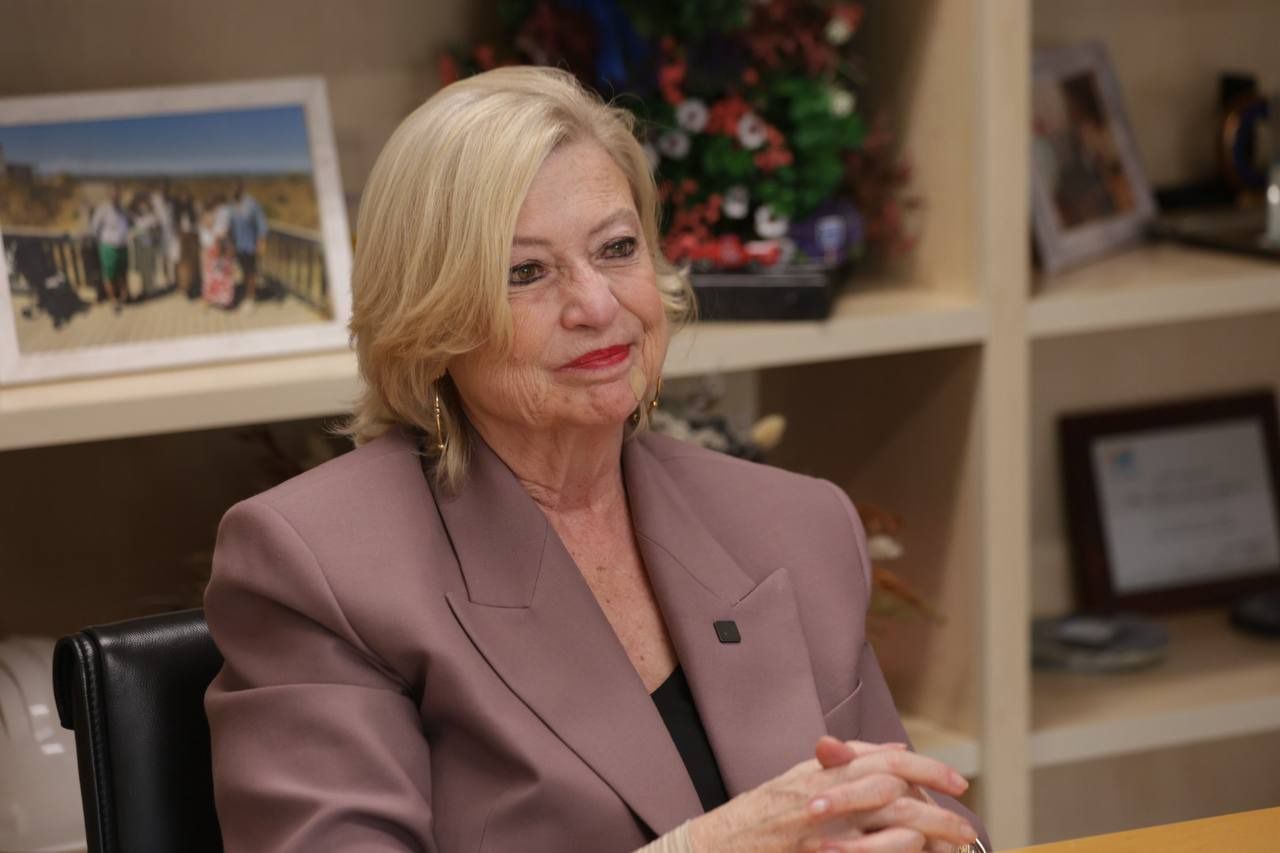 Paloma García Romero, durante la entrevista.