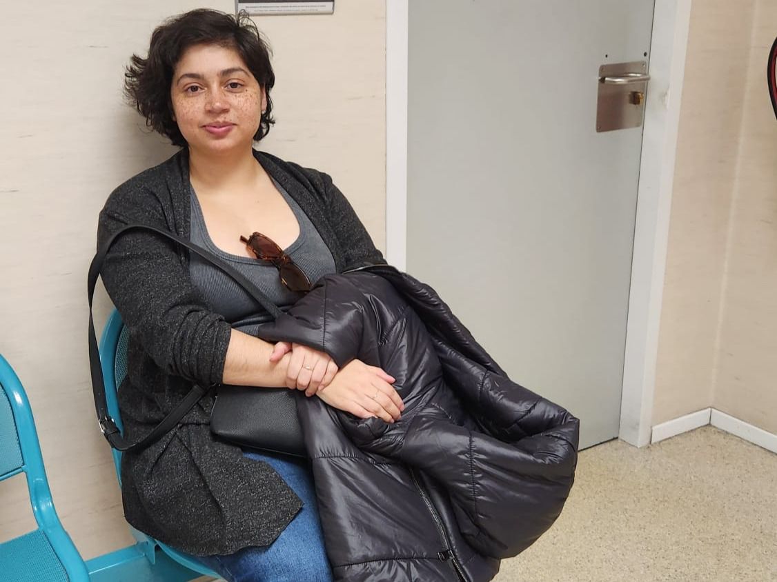 Marcela con la cara hinchada tras un brote