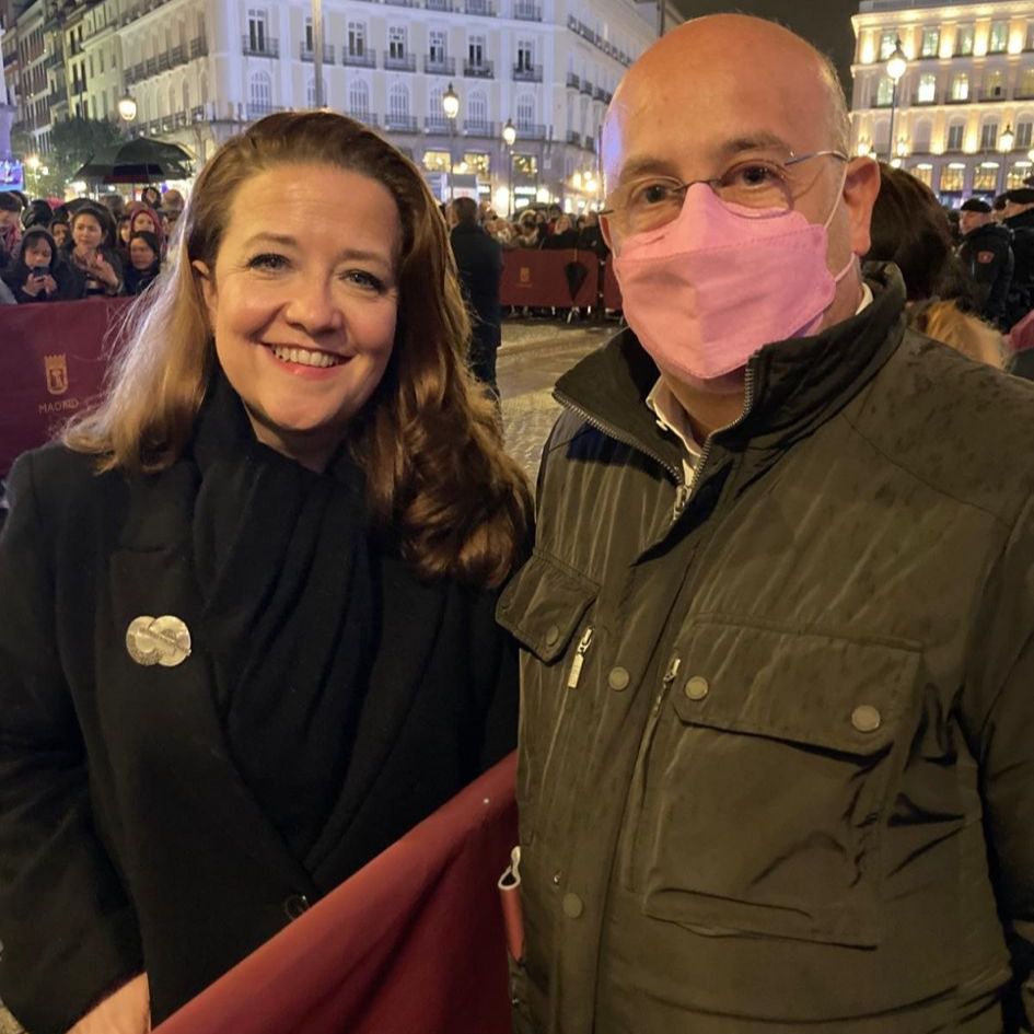 José Méndez con Fátima Matute, consejera de Sanidad de la Comunidad de Madrid, 