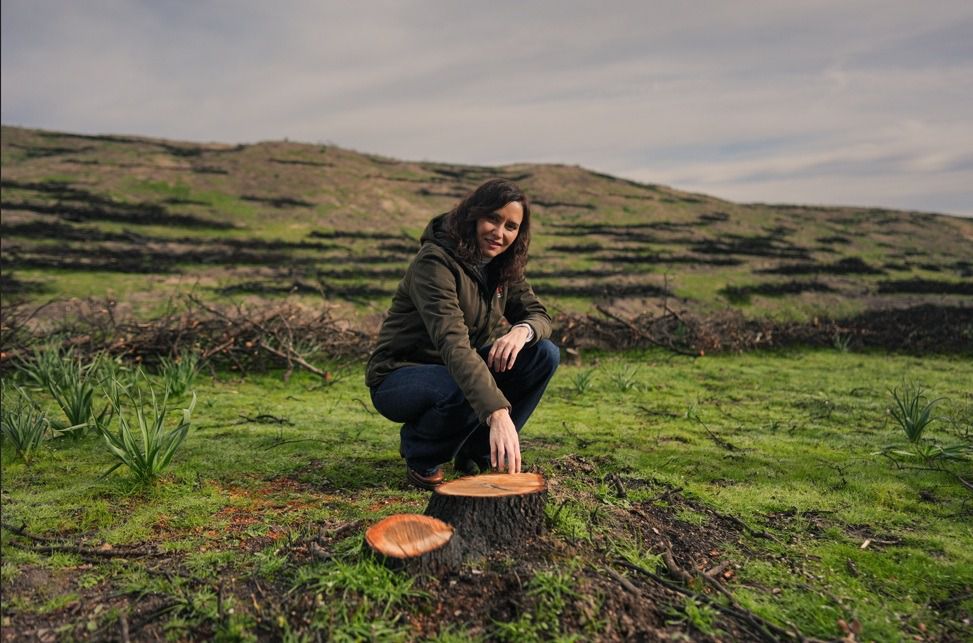 Isabel Díaz Ayuso durante su visita al Monte de Viñuelas (Foto: Comunidad de Madrid)