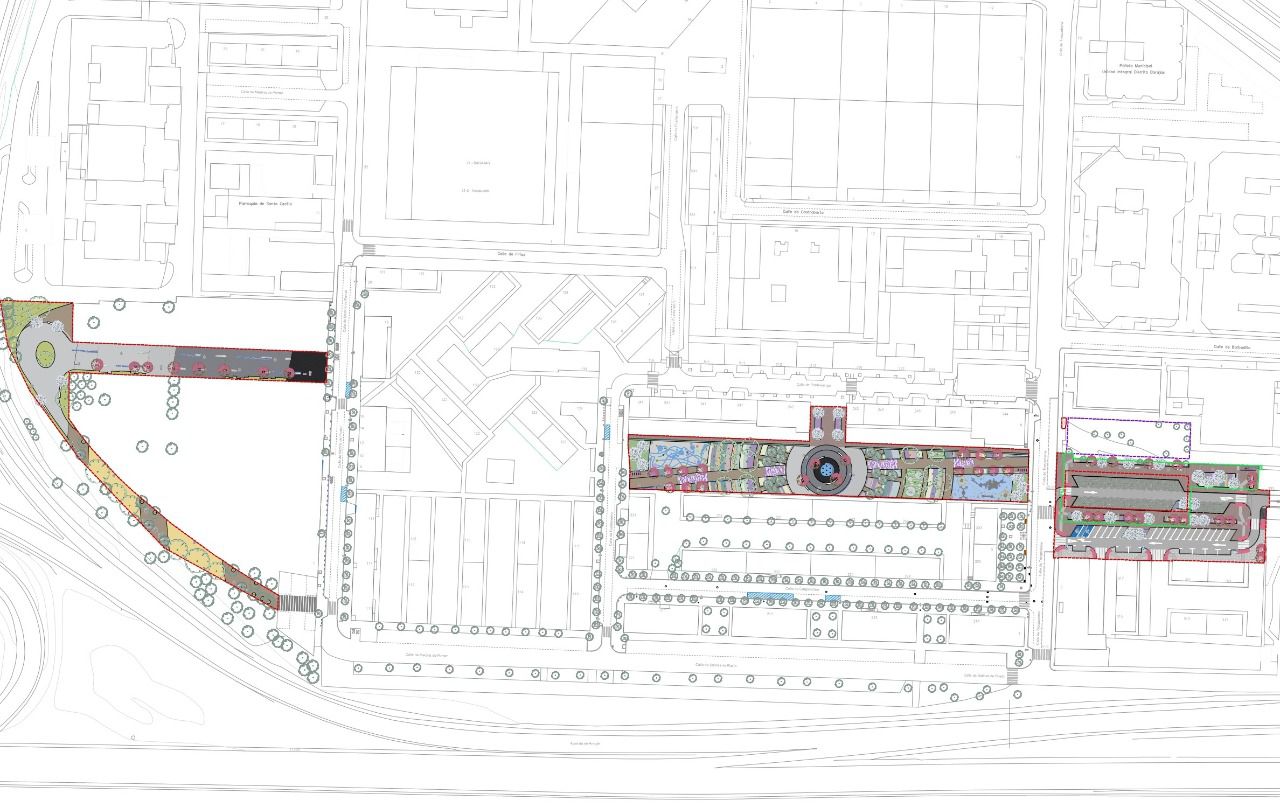 Plano del proyecto de urbanización del Barrio del Aeropuerto (Foto: Ayuntamiento de Madrid)