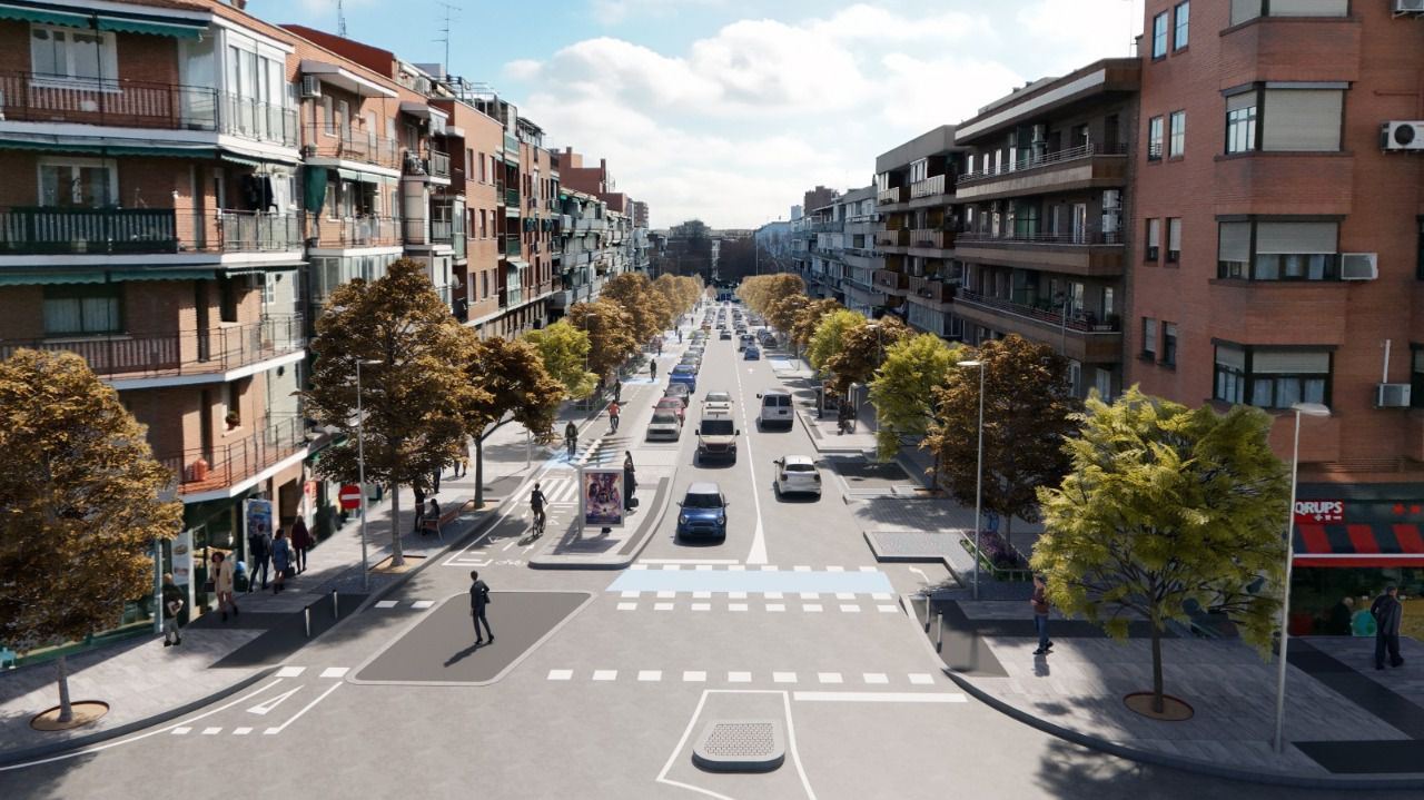 Recreación de la calle Oca. Foto: Ayuntamiento de Madrid.