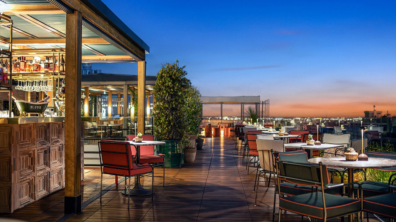 Atardecer en una terraza de Madrid