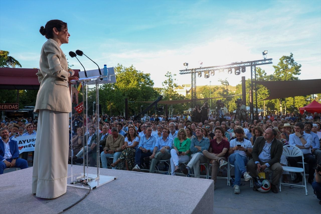 Isabel Díaz Ayuso, durante su discurso (Foto: Ricardo Rubio - Europa Press)