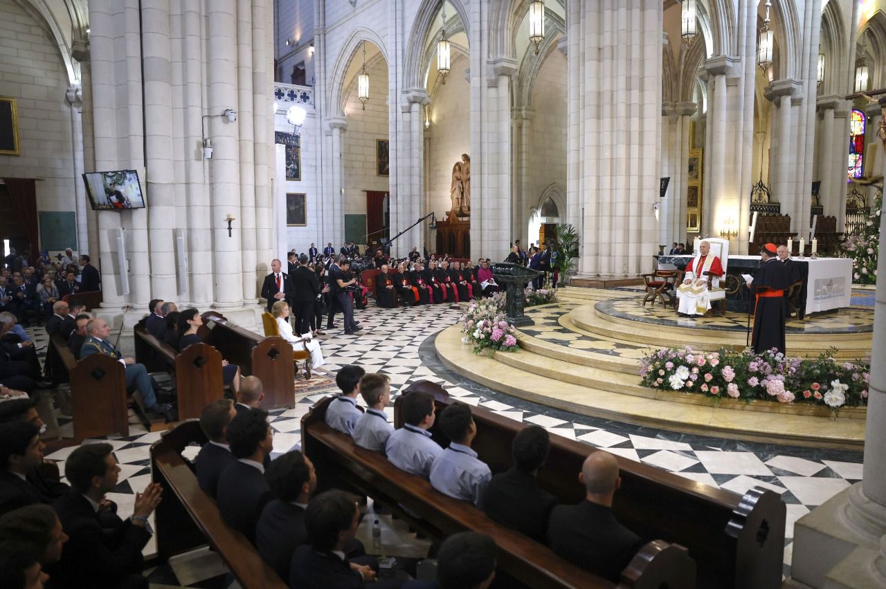 El Papa, en el homenaje a la Virgen de la Almudena (Foto: Comunidad de Madrid)