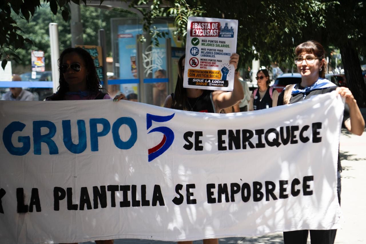 Concentración de los trabajadores de Madrid en Calle