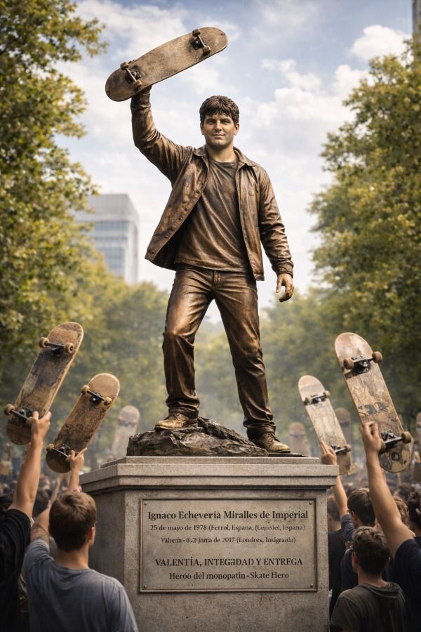 Simulación de diseño de la estatua (Foto: Asociación Ignacio Echeverría)