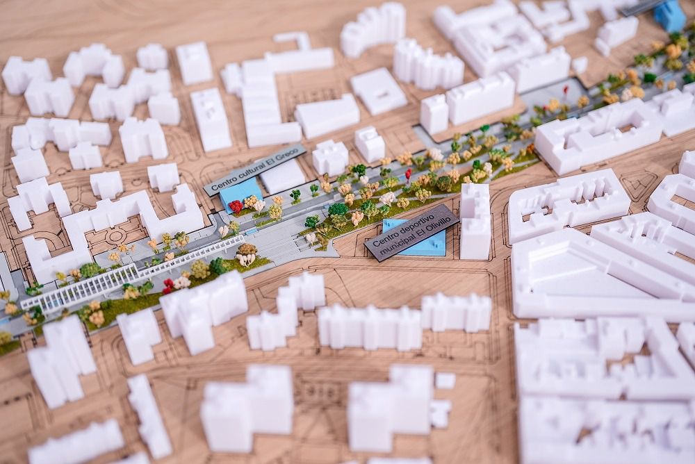 Imagen de la maqueta del soterramiento de la A-5.