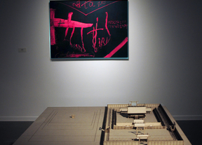 Casa Encendida, expo Jardines japoneses, cuadro de Tapies y maqueta de Shigemori